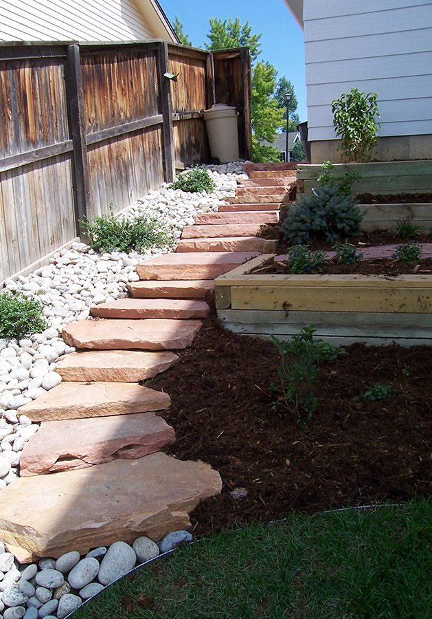 Stone Stairsteps Backyard