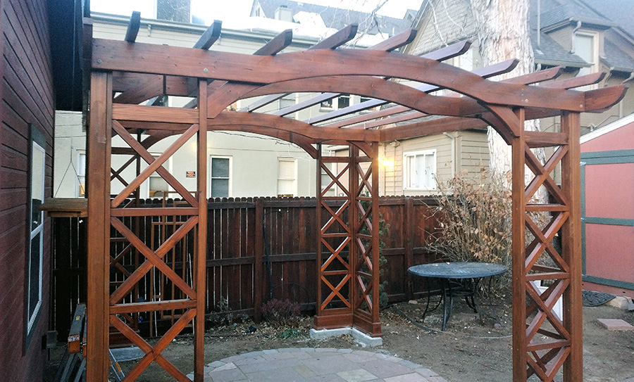 Wood Pergola Backyard
